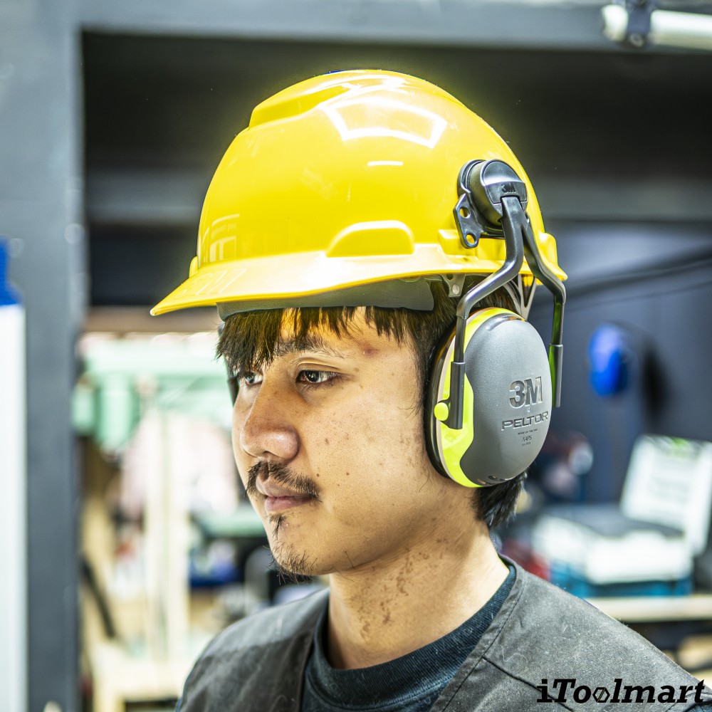 หมวกนิรภัย 3M รุ่น H 702SFR UV แบบปรับหมุน สีเหลือง
