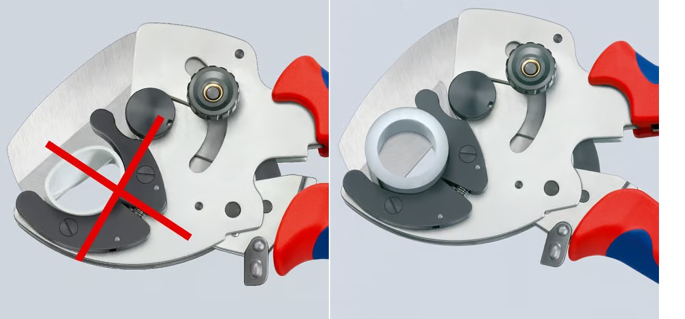 กรรไกรตัดท่อ KNIPEX 90 25 40 Pipe Cutter For composite and plastic