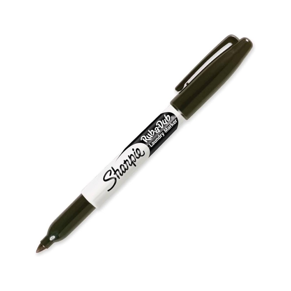 มาร์คเกอร์ Sharpie 31101PP Rub a Dub Fine Point 1.0 mm. สีดำ หมึกสำหรับเขียนผ้าโดยเฉพาะ