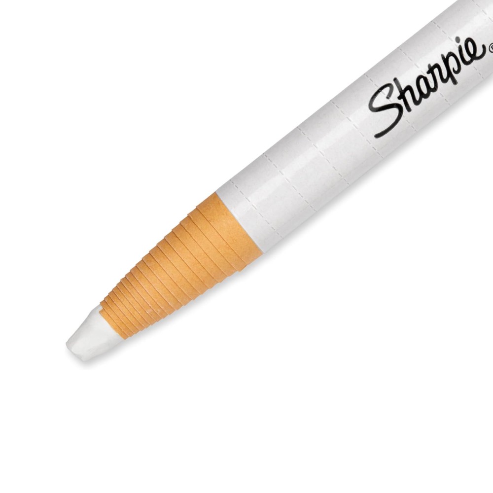 ดินสอมาร์คเกอร์ Sharpie S0305061 Pro Wax Pencil Peel-Off Wax Marks tip 2.0 mm. สีขาว on SKIN and Glass & Plastic