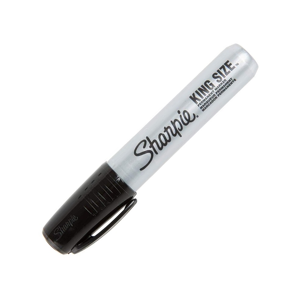 มาร์คเกอร์ Sharpie 15001A King Size Chisel Tip 5 mm. สีดำ หมึกกันน้ำและติดทนนาน
