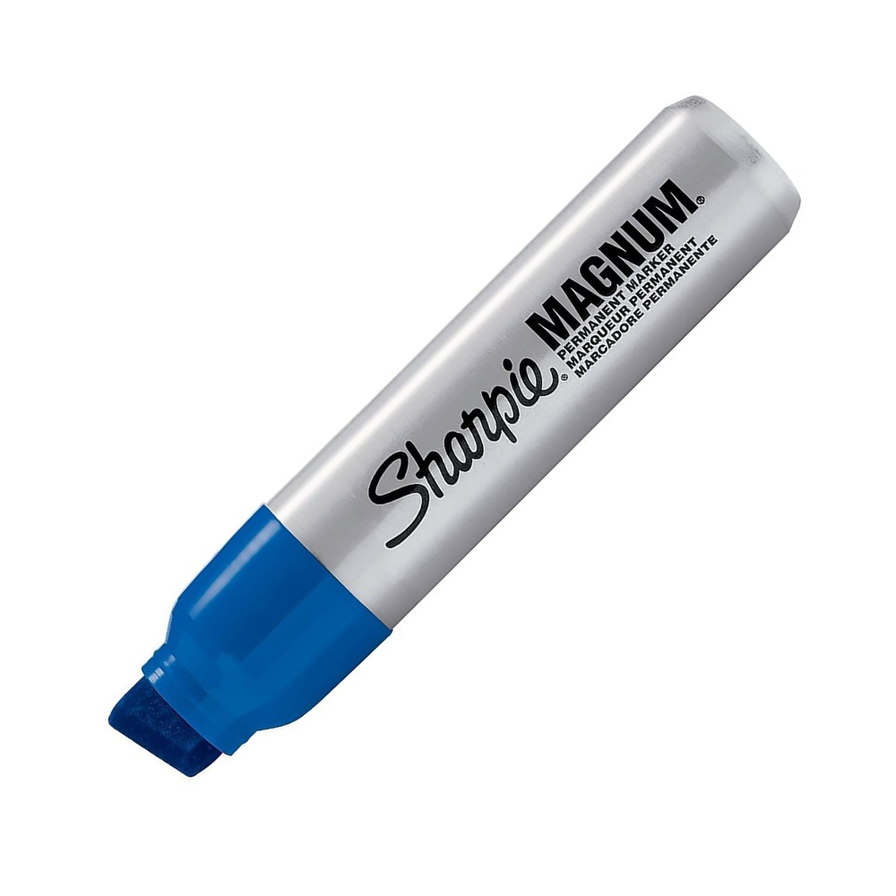 มาร์คเกอร์ Sharpie Magnum XL 44003 Chisel Tip 14.8 mm. หมึกป้องกันพื้นผิวเปียกและน้ำมัน สีน้ำเงิน