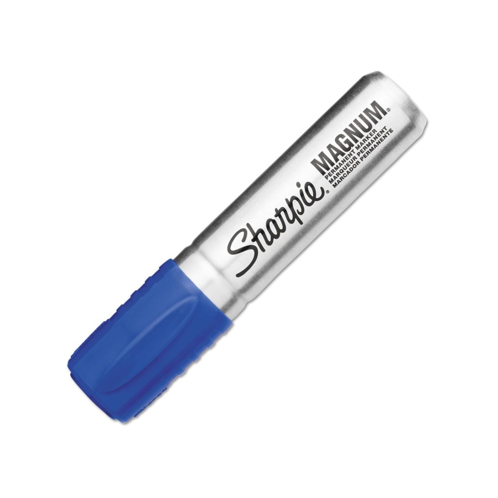 มาร์คเกอร์ Sharpie Magnum XL 44003 Chisel Tip 14.8 mm. หมึกป้องกันพื้นผิวเปียกและน้ำมัน สีน้ำเงิน