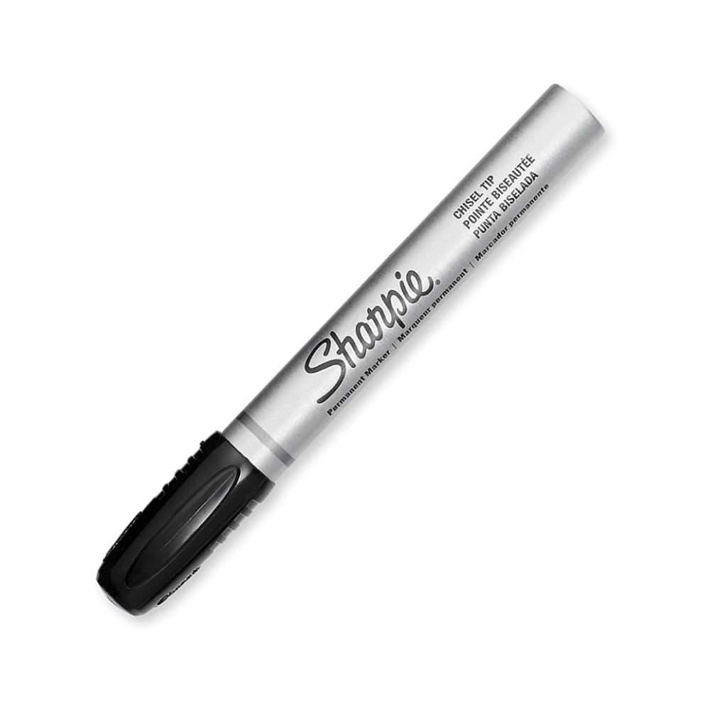 มาร์คเกอร์ Sharpie PRO Metal Barrel 1794224 Chisel Tip 5.0 mm. สีดำ