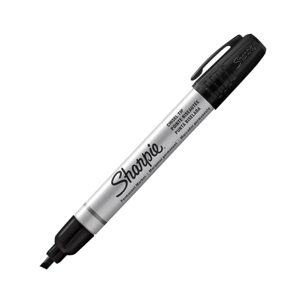 มาร์คเกอร์ Sharpie PRO Metal Barrel 1794224 Chisel Tip 5.0 mm. สีดำ