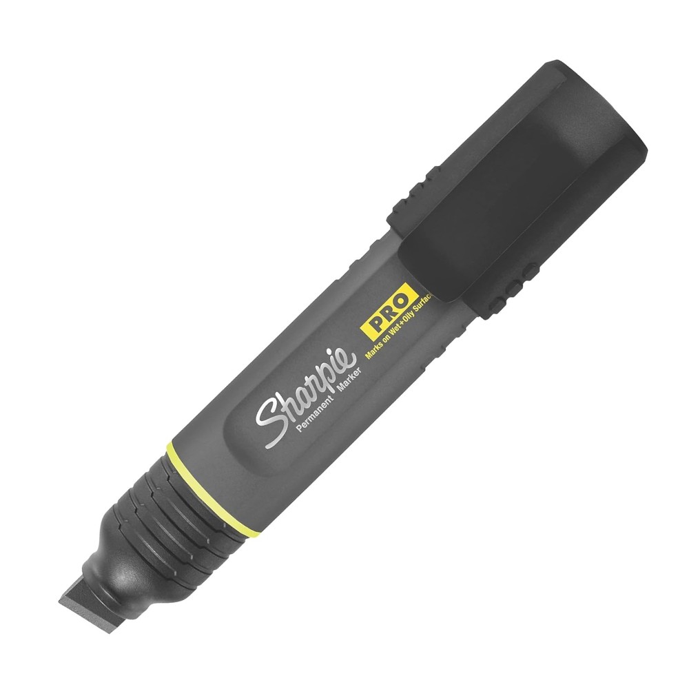 มาร์คเกอร์ Sharpie PRO Permanent Marker XL 2178493 Jobsite 14.8 mm. หมึกป้องกันพื้นผิวเปียกและน้ำมัน Chisel Tip สีดำ