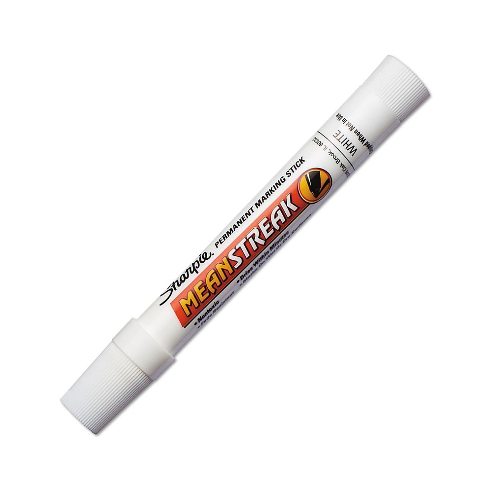 แท่งสีมาร์คกิ้ง Sharpie PRO Mean Streak 85018 Stick tip 15 mm. เหมาะกับพื้นผิวที่ขรุขระ สีขาวสะท้อนแสง