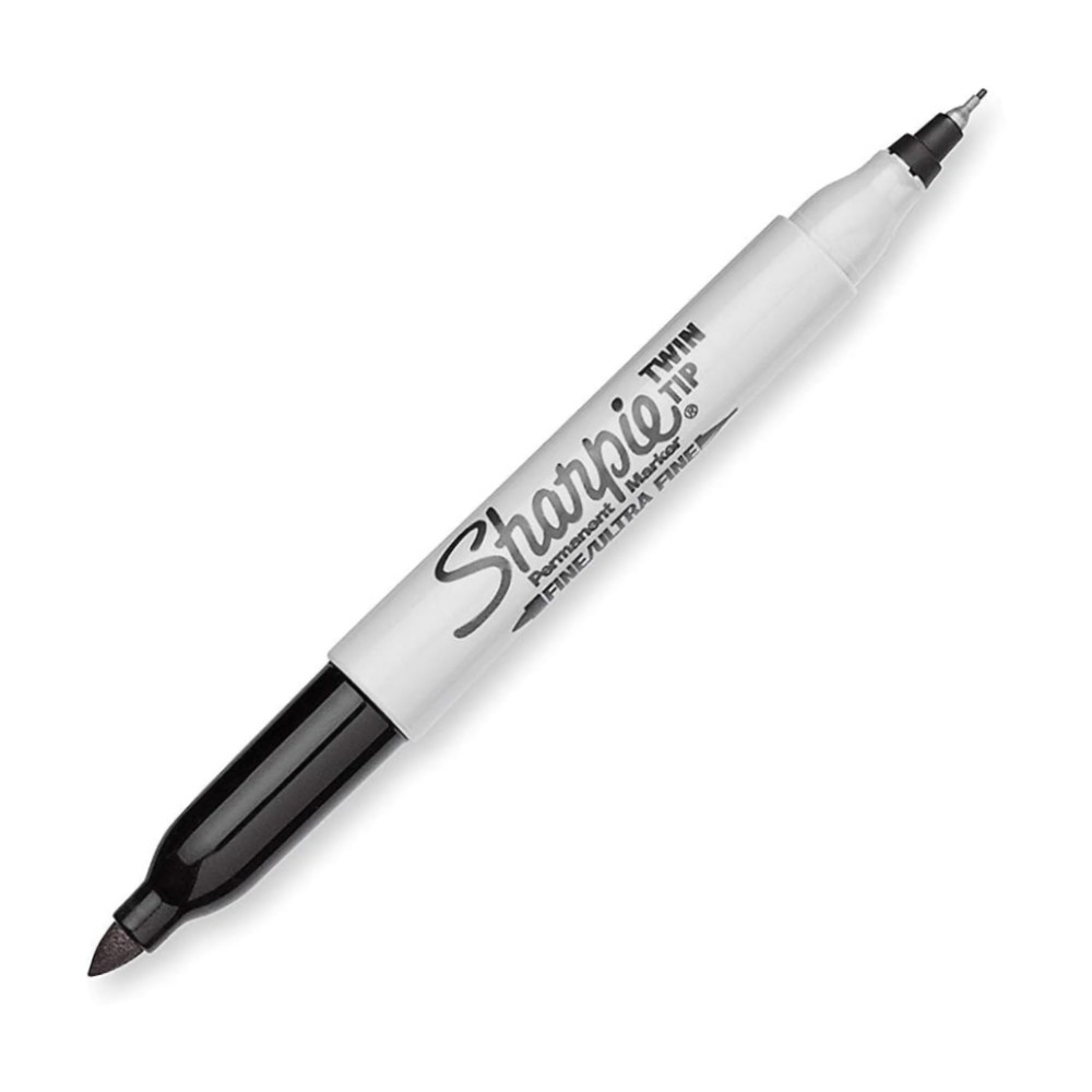 มาร์คเกอร์ Sharpie Permanent Markers 32201 TWIN TIP 0.5-1.0 mm. สีดำ