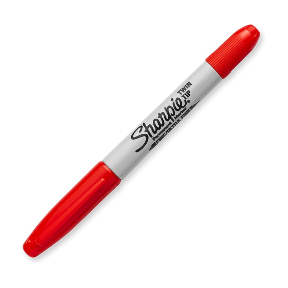 มาร์คเกอร์ Sharpie Permanent Markers 32002 TWIN TIP 0.3-1.0 mm. สีแดง
