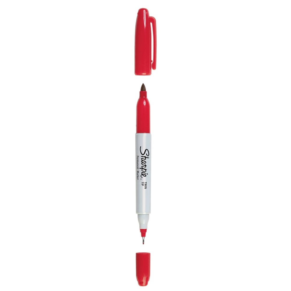 มาร์คเกอร์ Sharpie Permanent Markers 32002 TWIN TIP 0.3-1.0 mm. สีแดง