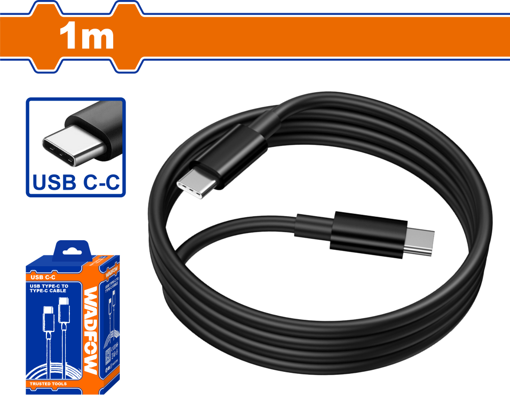 สายชาร์จ USB WADFOW WUB1502 Type-C to Type-C ความยาว 1 เมตร