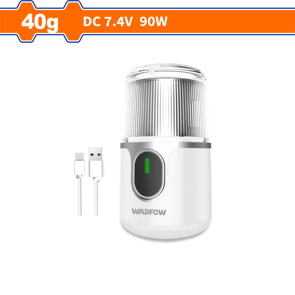 เครื่องบดกาแฟไร้สาย WADFOW WKF1501T 7.4V, 90W ความจุ 40 g