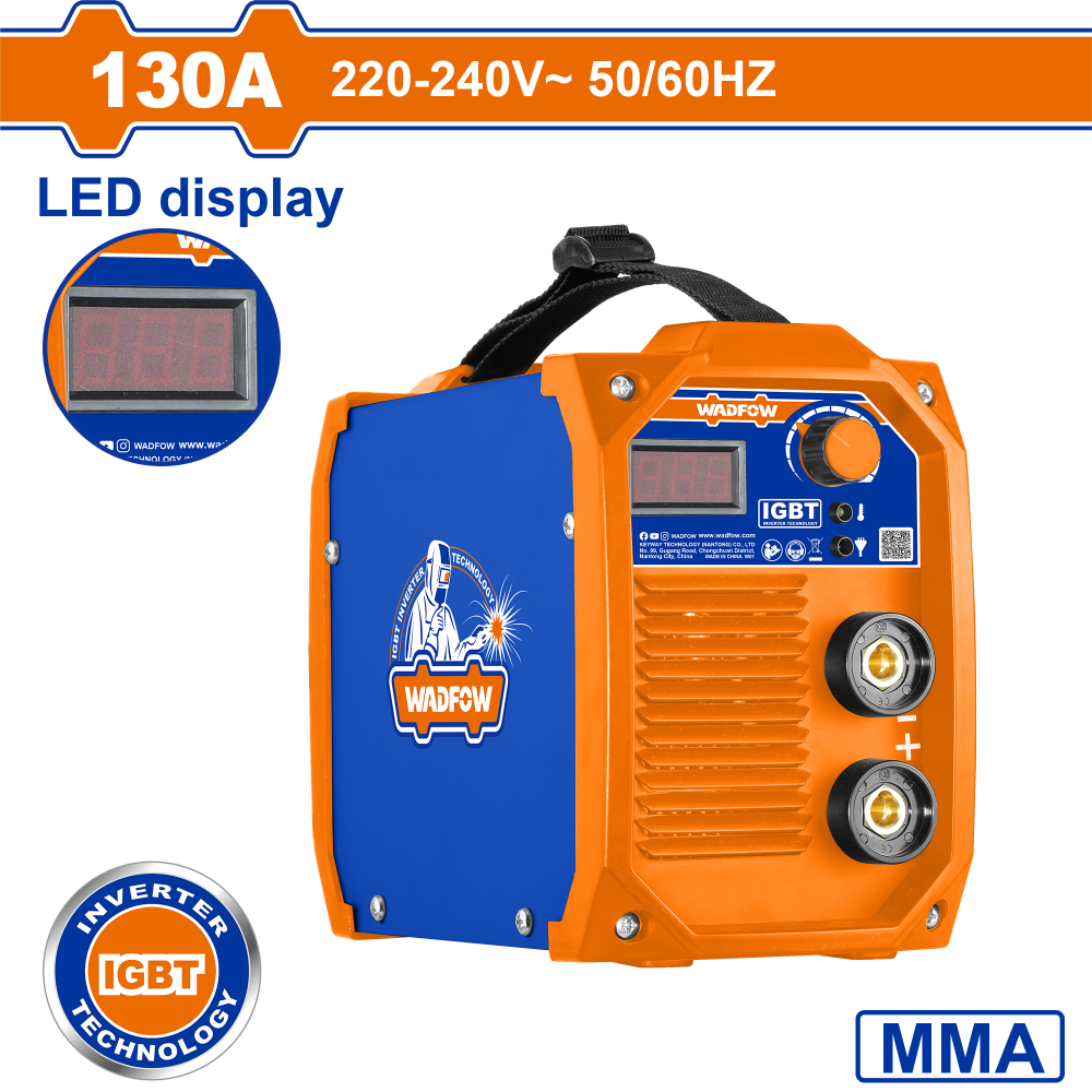 เครื่องเชื่อม Inverter MMA WADFOW WWD11301 130A 1เฟส 220V