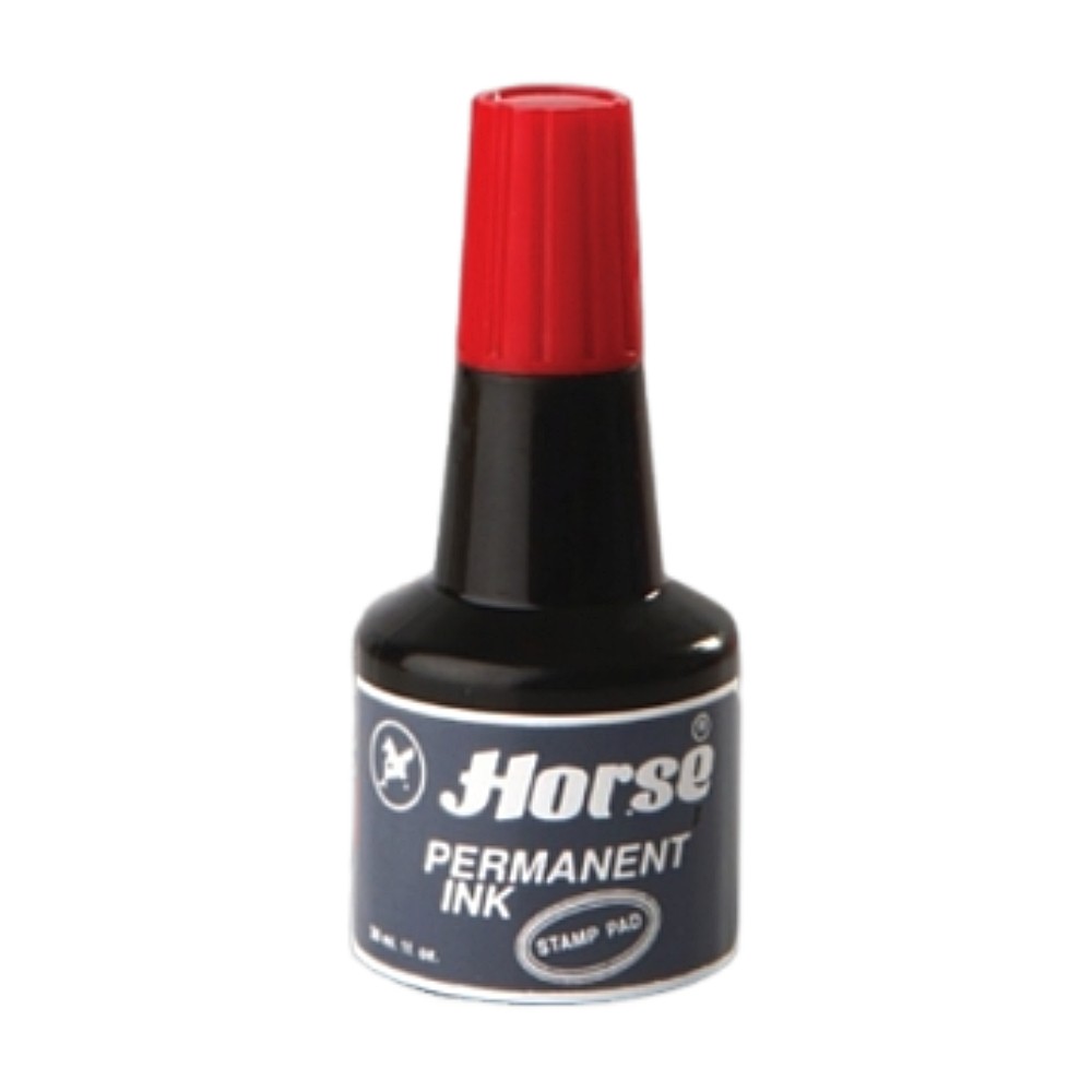 หมึกเติมแท่นประทับกันน้ำ 30 CC สีแดง HORSE รุ่น H251-0355