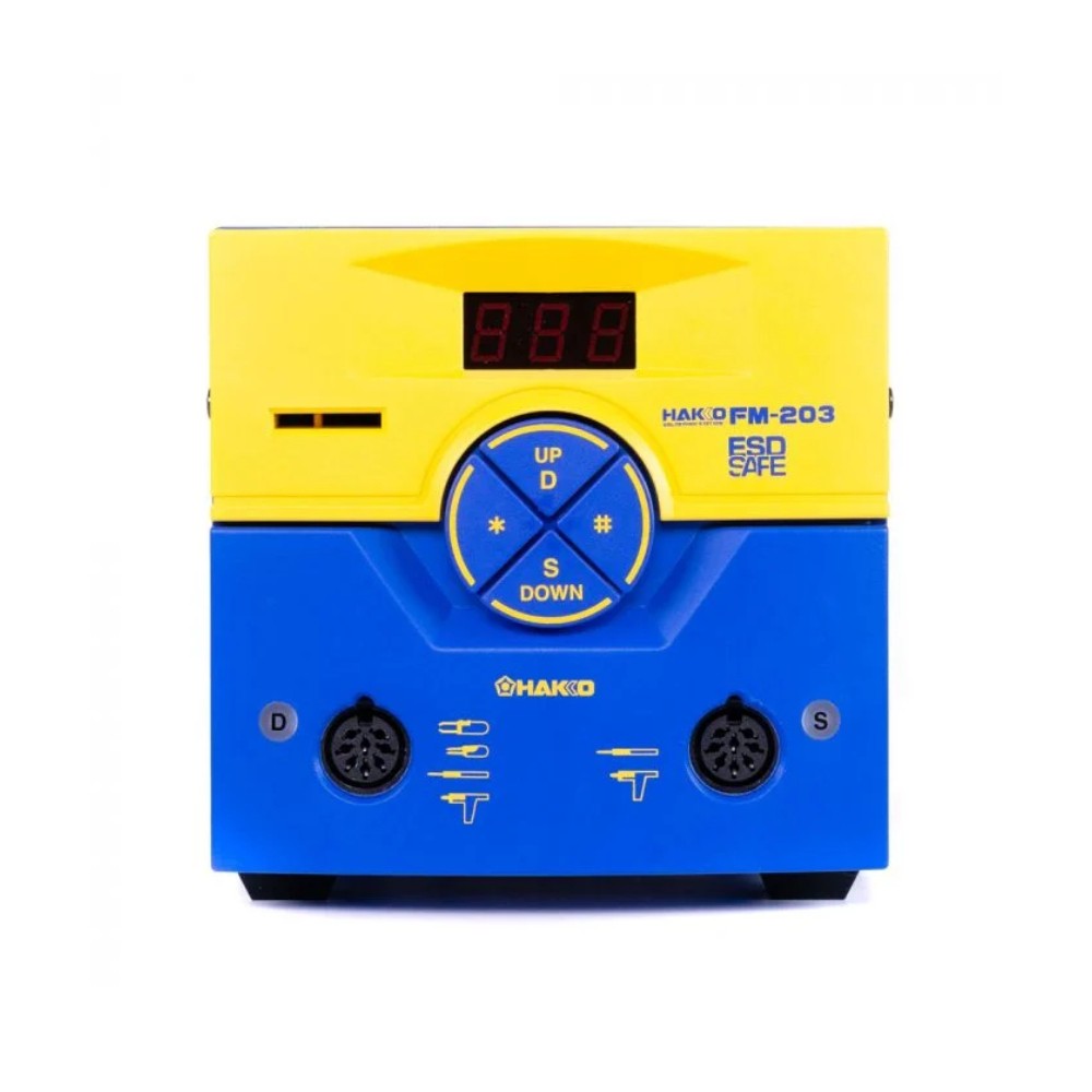 ชุดเครื่องควบคุมอุณหภูมิ HAKKO FM-203 Soldering System ช่องจ่ายไฟ 2 ช่อง พร้อมหัวแร้งบัดกรี