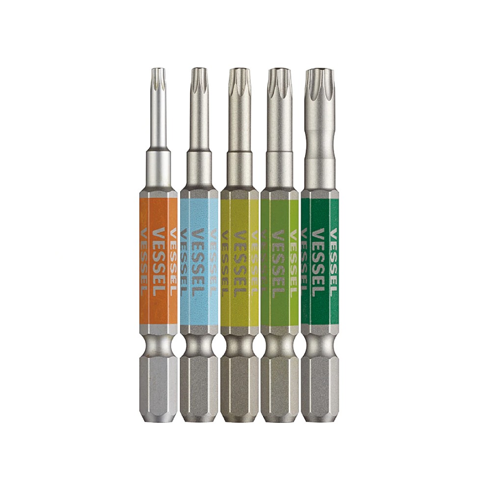 ดอกไขควงลม TORX มีรู VESSEL GSVT  Torx Bit Short Series