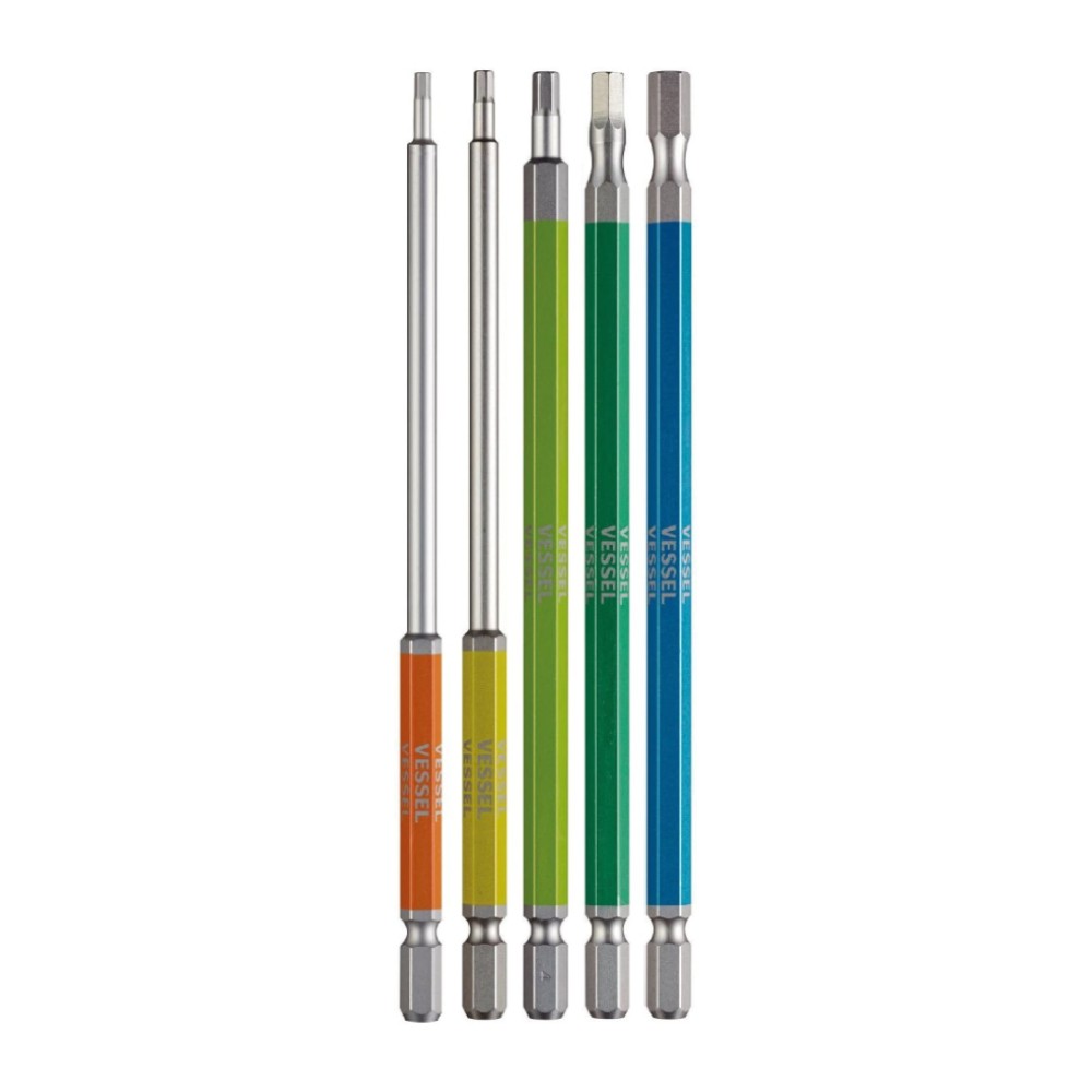 ดอกไขควงหัวหกเหลี่ยม VESSEL GSH Bit Long Series Made in japan (ของเเท้)