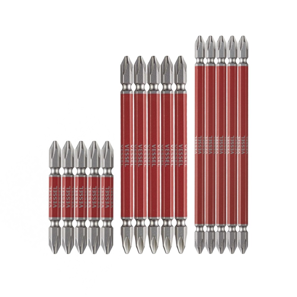 ดอกไขควงลมแฉก 2 ข้าง VESSEL GS5P Series ขนาด PH2 (5 ชิ้น)