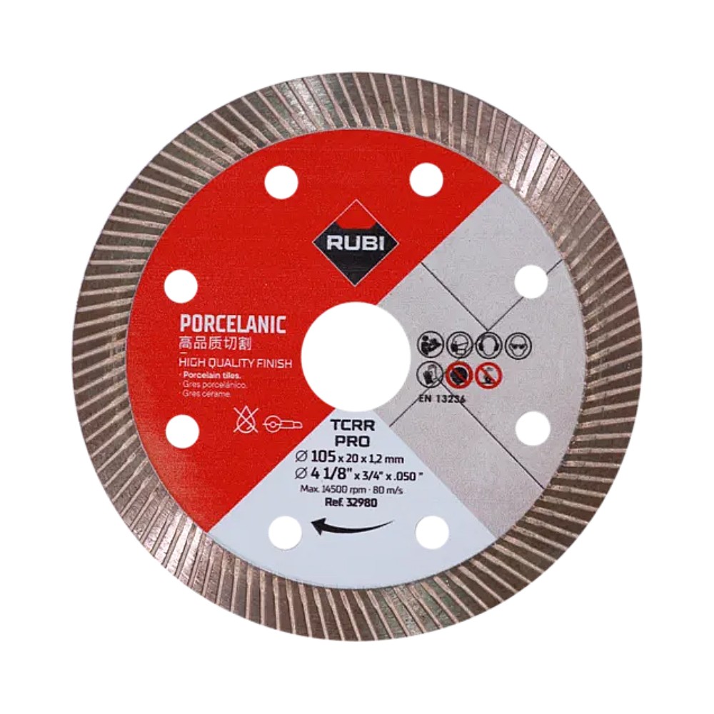 ใบตัดเพชร RUBI 105MM Red Tile (Bottom Line) ขนาด 4 นิ้ว (32980)