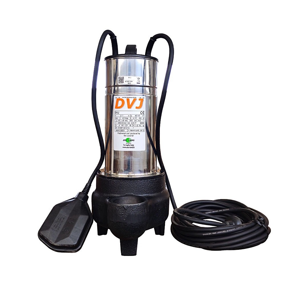 ปั๊มแช่ดูดโคลน SEALAND DVJ100 T ขนาด 2 นิ้ว แรงดัน 1HP 0.74kW 220โวลต์