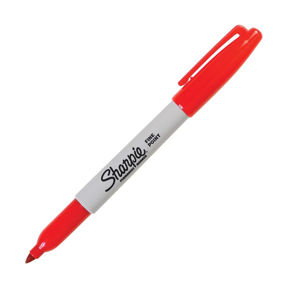มาร์คเกอร์ Sharpie Permanent Markers 30052 Fine Point 1 0 mm  สีแดง