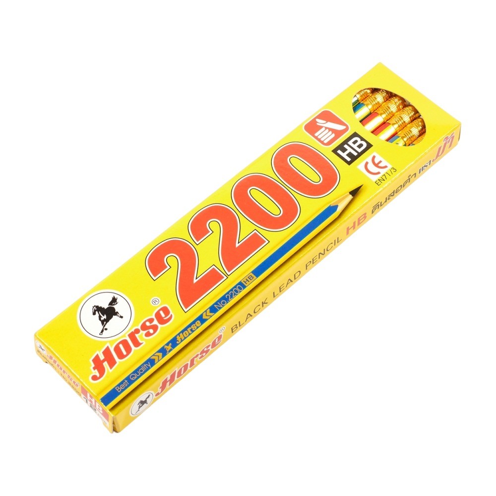 ดินสอดำ HB รุ่น 2200  12 แท่ง กล่อง  HORSE รุ่น H251 0270