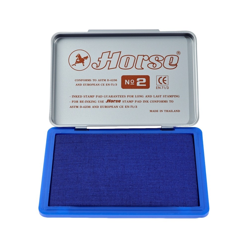 แท่นประทับตรา สีน้ำเงิน เบอร์ 2 HORSE รุ่น H251 0115