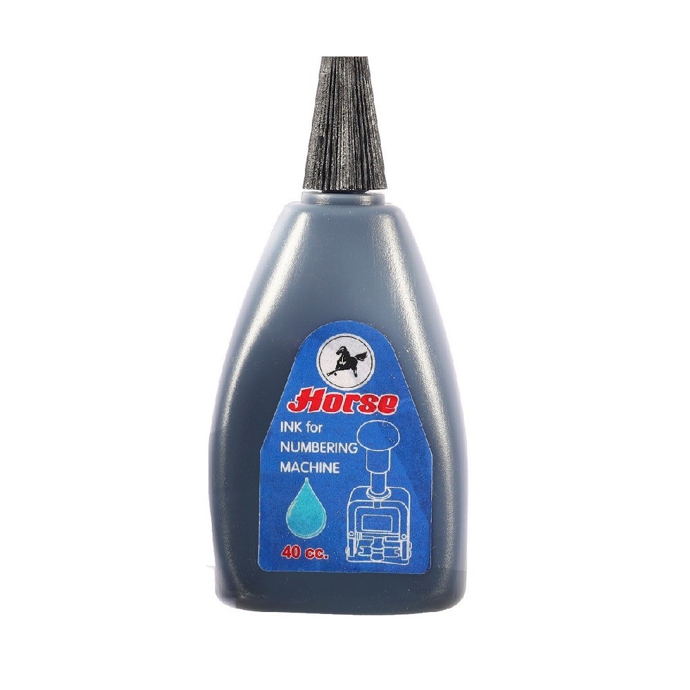 หมึกเติมเครื่องตีเบอร์ สีดำ 40 CC HORSE รุ่น H251 0190