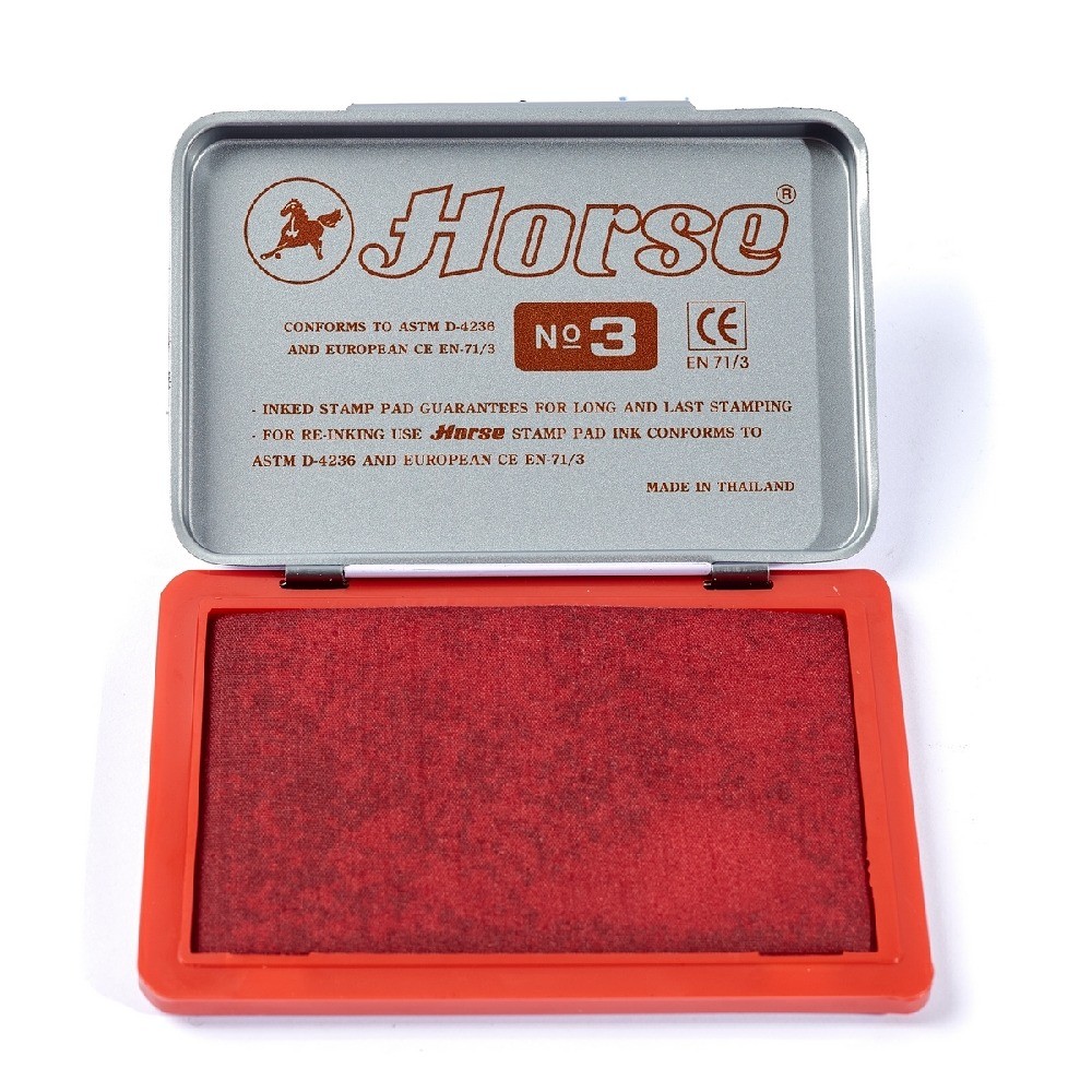 แท่นประทับตรา สีแดง เบอร์ 3 HORSE รุ่น H251 0125