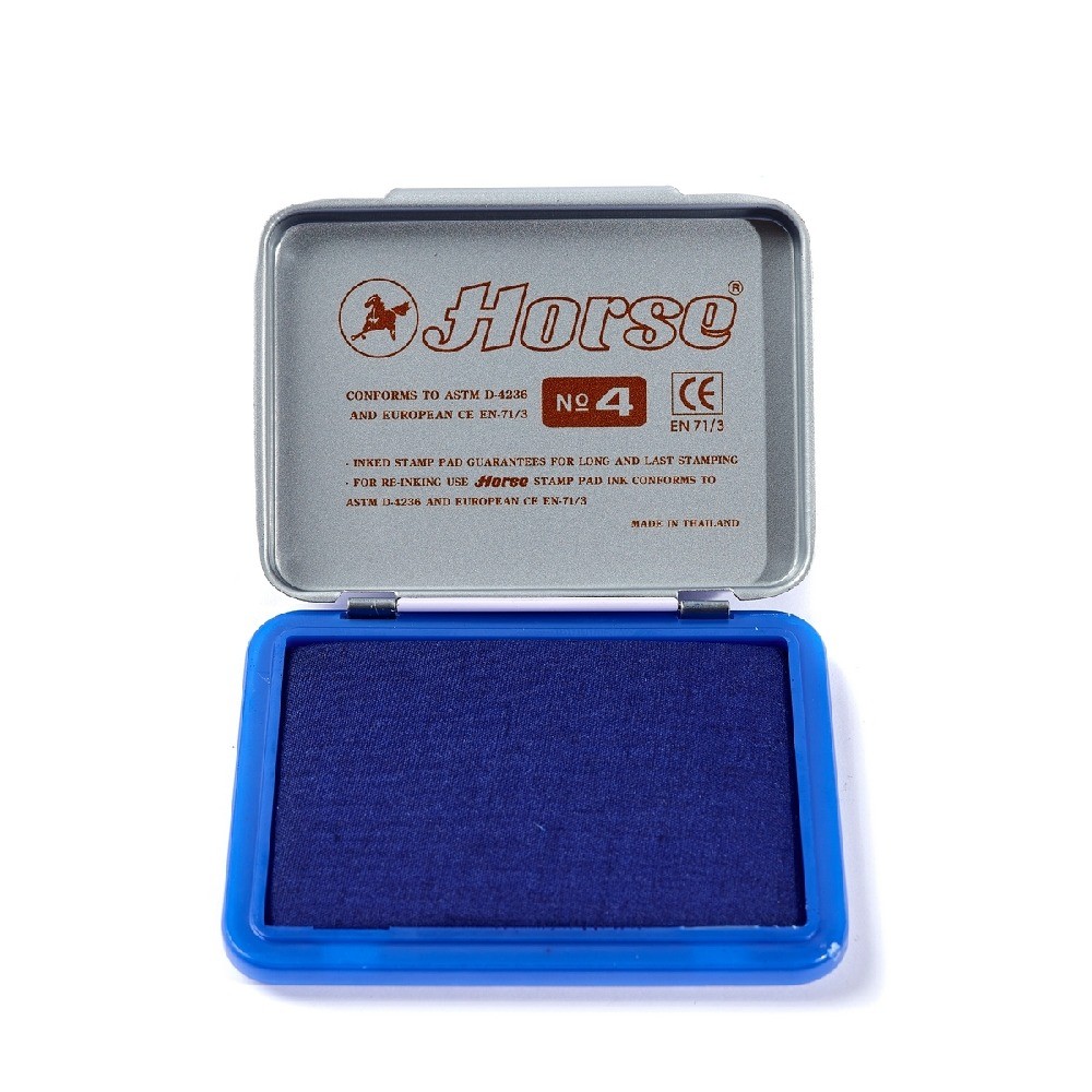 แท่นประทับตรา สีน้ำเงิน เบอร์ 4 HORSE รุ่น H251 0105