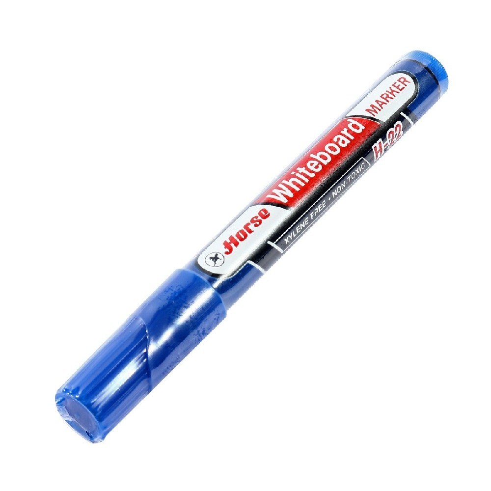 ปากกาไวท์บอร์ด H 22 หัวกลม สีน้ำเงิน HORSE รุ่น H251 0080