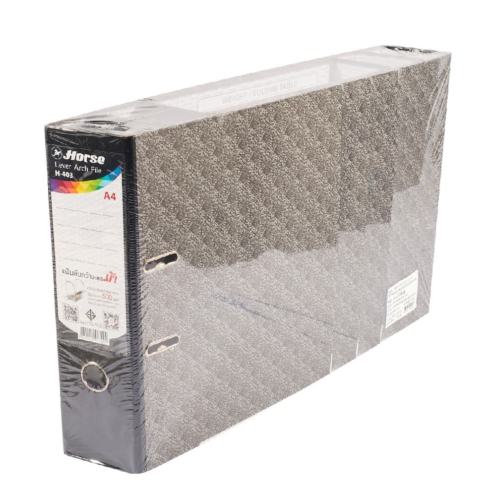 แฟ้มสันกว้าง 3 นิ้ว ก้านยก A4 สีดำ H 403 HORSE รุ่น H251 2030