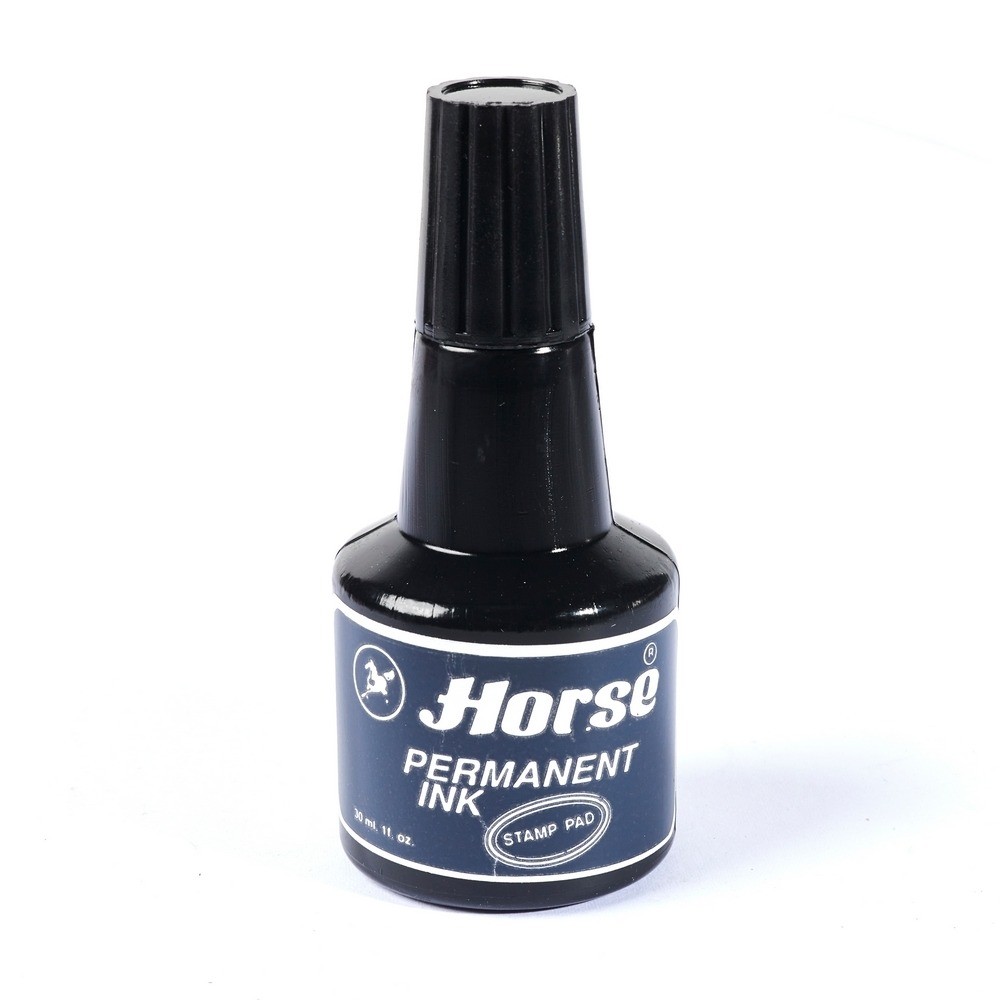 หมึกเติมแท่นประทับกันน้ำ 30 CC สีดำ HORSE รุ่น H251 0360
