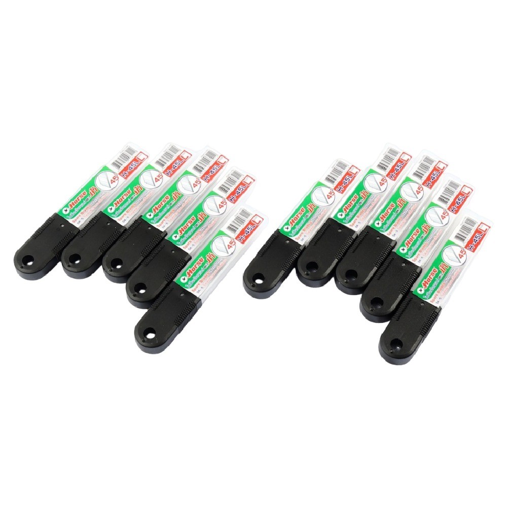 ใบมีดคัตเตอร์ เบอร์ L 45 องศา ขนาด 18 มม  HORSE รุ่น H251 1720  บรรจุ 10 หลอด กล่อง 