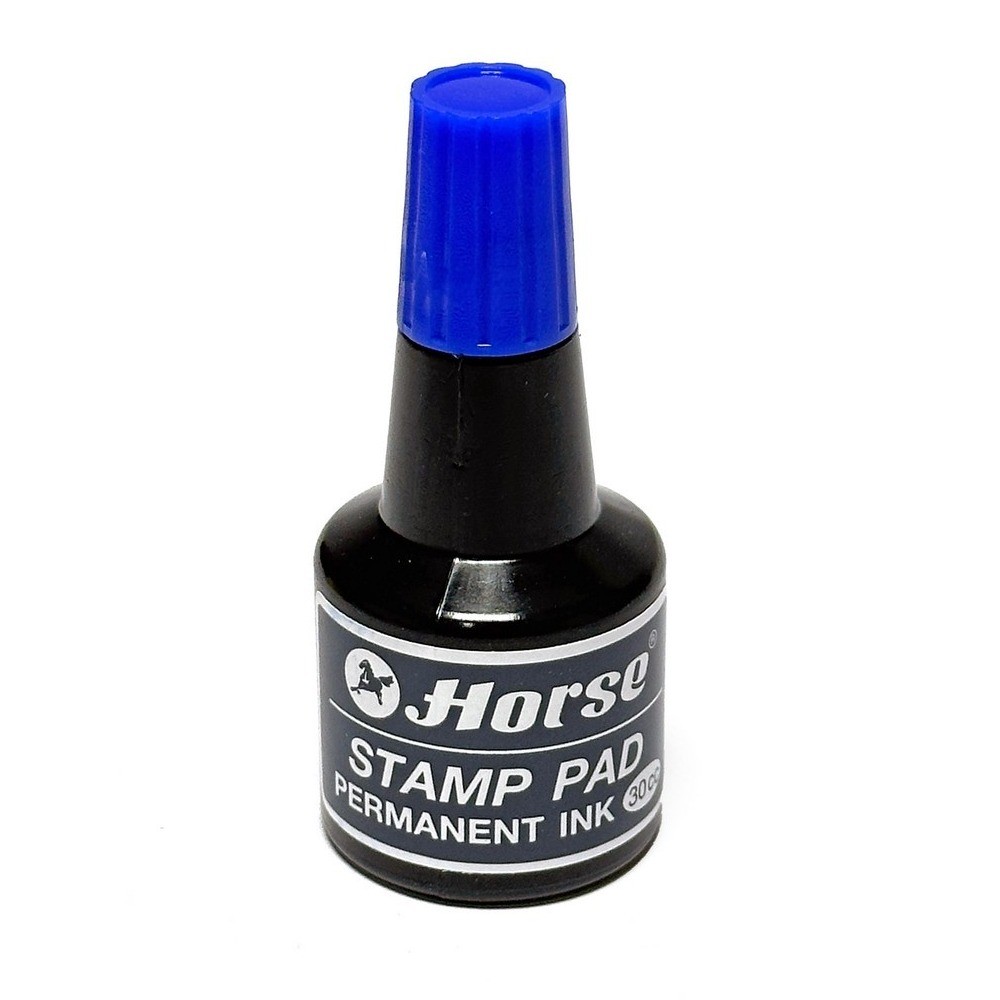หมึกเติมแท่นประทับกันน้ำ 30 CC สีน้ำเงิน HORSE รุ่น H251 0350