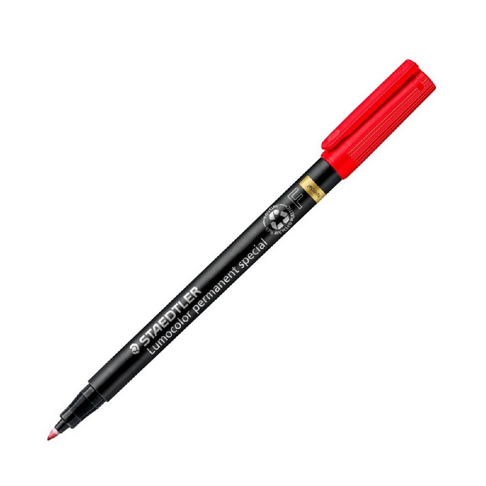 ปากกาเขียนแผ่นใส หมึกพิเศษ STAEDTLER รุ่น 319F 2 สีแดง ขนาด 0 6 มม 