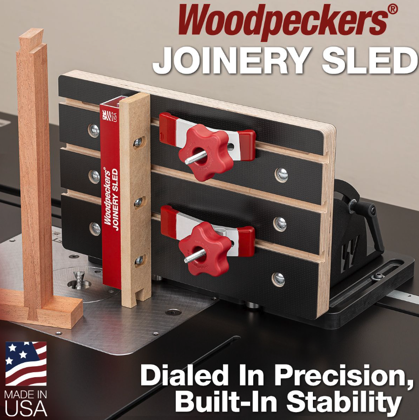 ถาดช่วยตัดรอยต่อไม้ความแม่นยำสูง Woodpeckers JSLED Joinery Sled