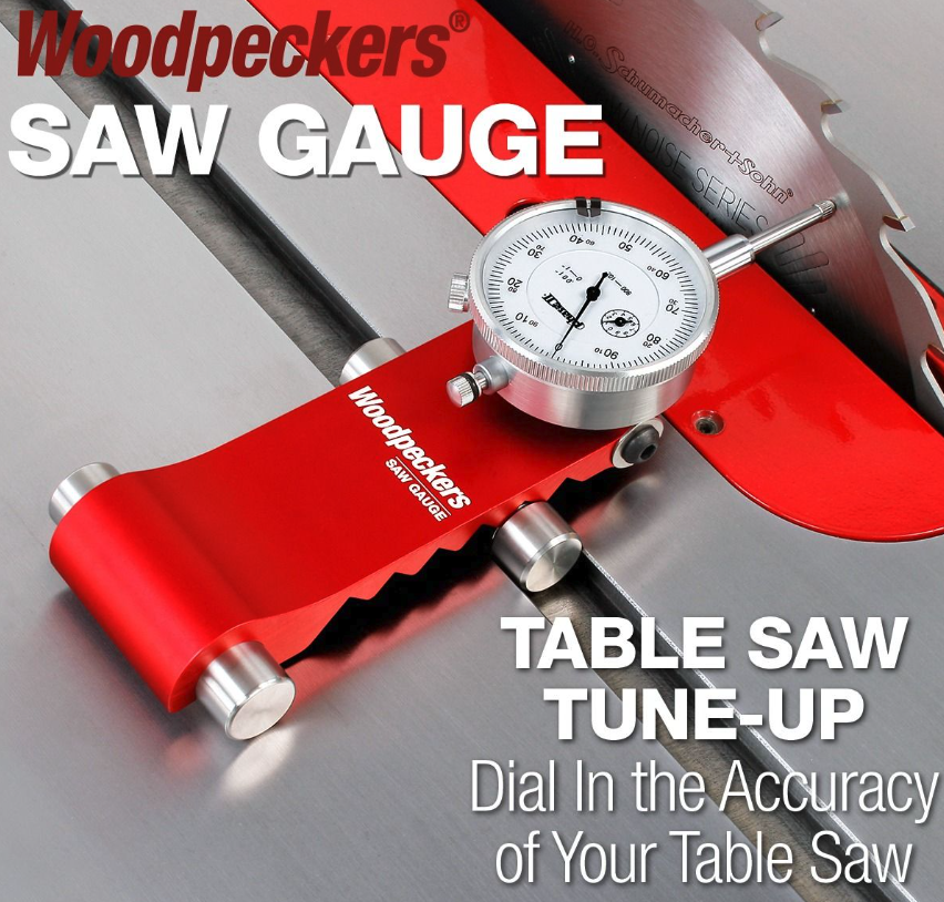 เกจวัดตั้งใบเลื่อยความละเอียดสูง Woodpeckers SG WP Saw Gauge