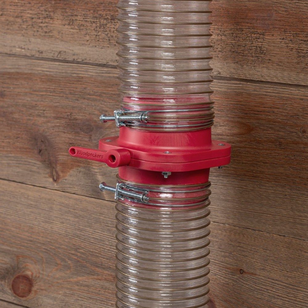 วาล์วเปิด ปิดท่อดูดฝุ่น Woodpeckers FTBG IL FullThrottle Blast Gate ขนาด 4 นิ้ว แบบ Inline