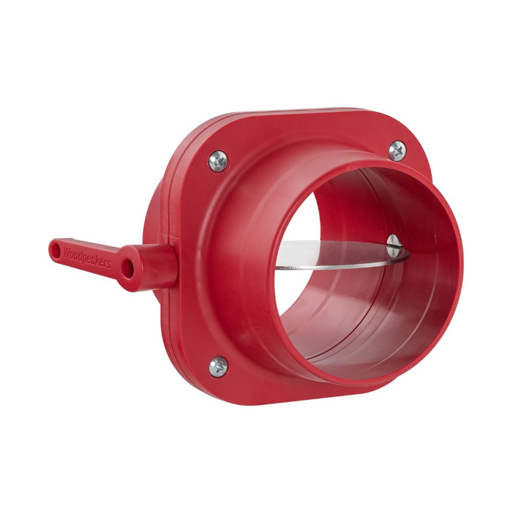 วาล์วเปิด ปิดท่อดูดฝุ่น Woodpeckers FTBG IL FullThrottle Blast Gate ขนาด 4 นิ้ว แบบ Inline