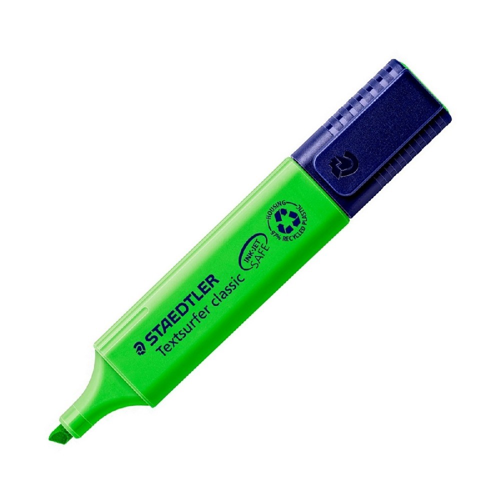 ปากกาเน้นข้อความ STAEDTLER รุ่น 364 5 สีเขียว  บรรจุ 10 ชิ้น กล่อง 
