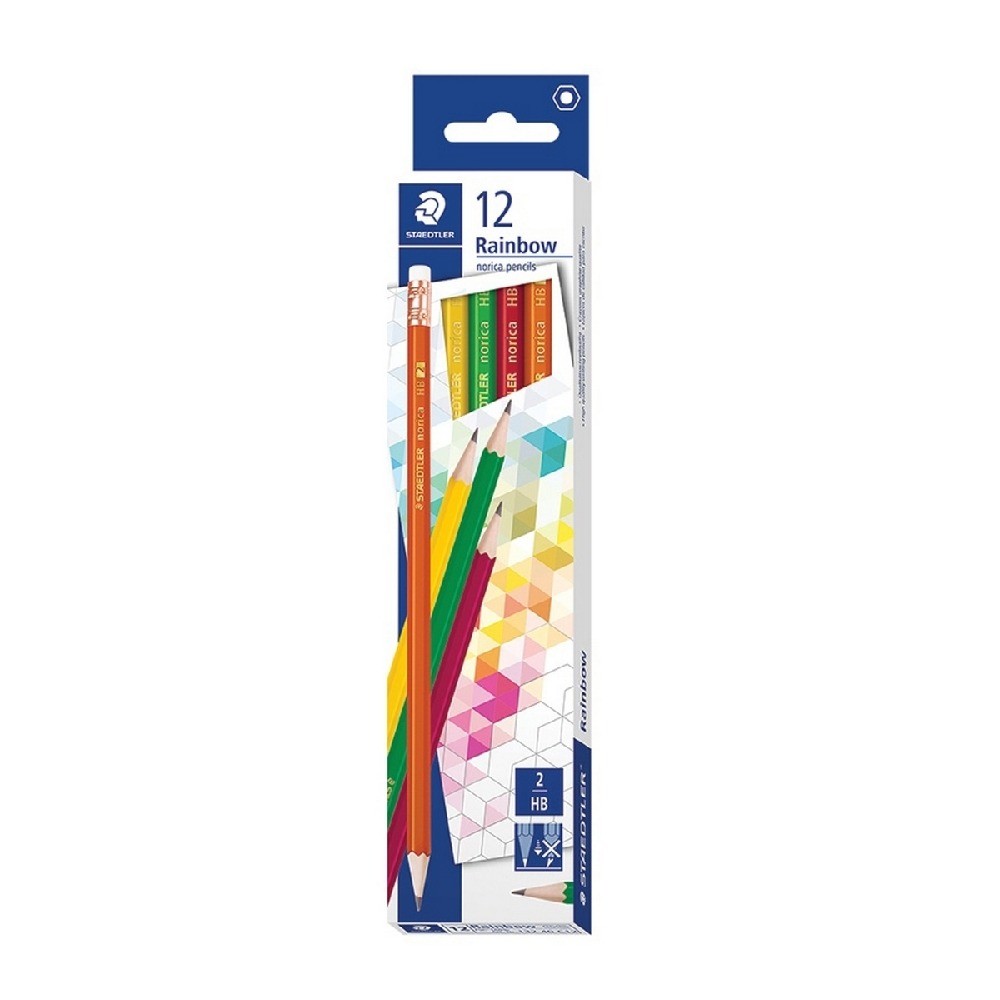 ดินสอดำ HB NORICA RAINBOW STAEDTLER รุ่น S7101 0010  บรรจุ 12 แท่ง กล่อง  