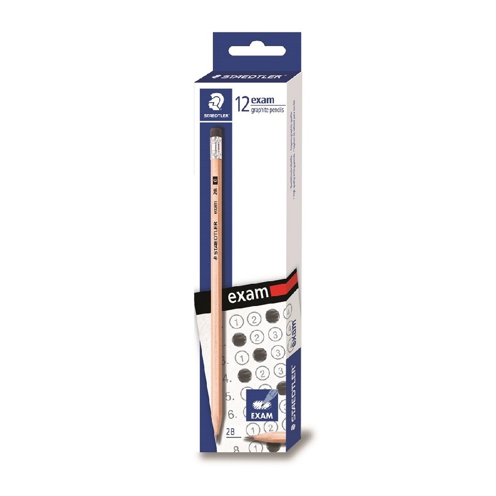 ดินสอดำ 2B EXAM ด้ามลายไม้ STAEDTLER รุ่น S7101 0015  บรรจุ 12 แท่ง กล่อง 