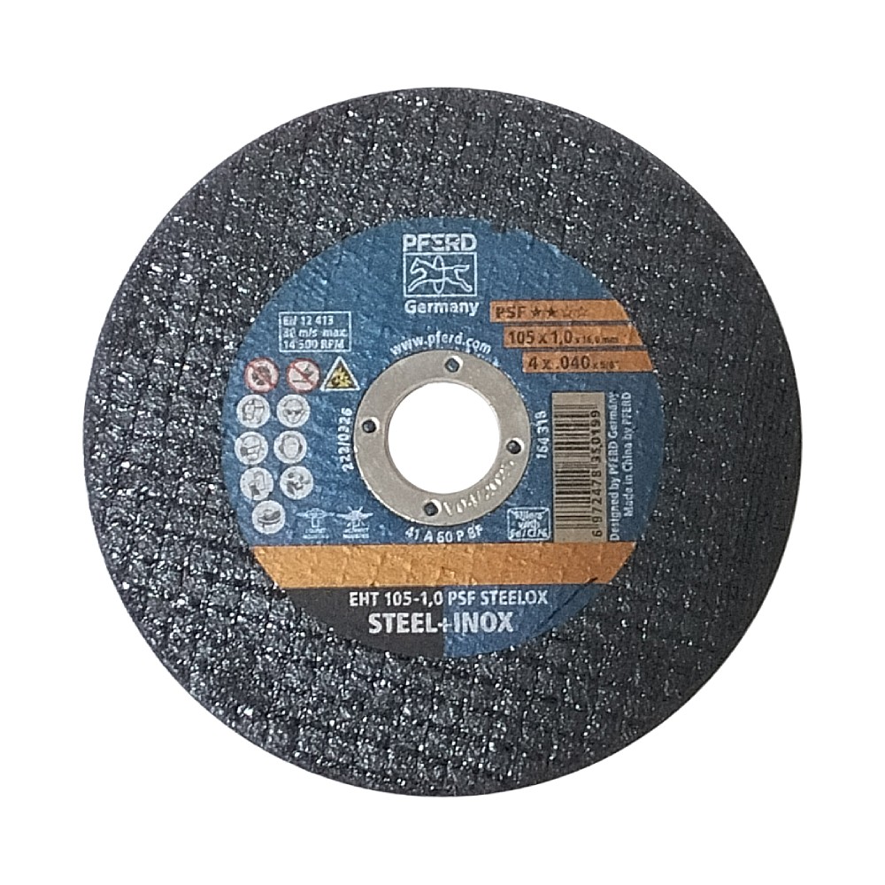 ใบตัดเหล็กและสแตนเลส PFERD 73000107 EHT 105 1 0 PSF หนา 1 0 mm ขนาด 4 นิ้ว