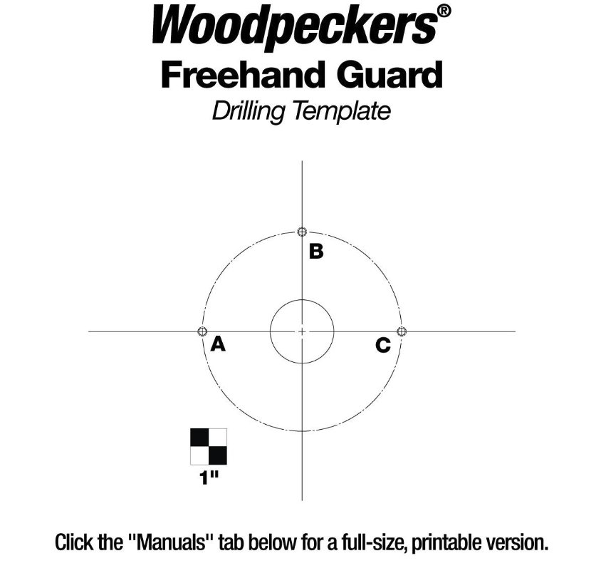 การ์ดป้องกันมือ Woodpeckers FHG 25 Free Hand Guard สำหรับเครื่องเร้าเตอร์