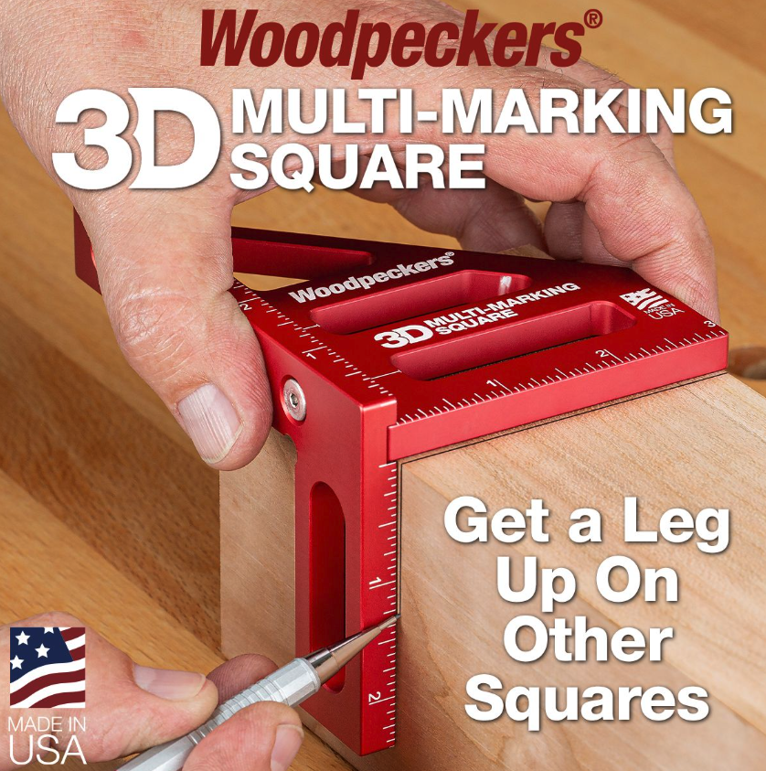 ฉากมาร์คไม้ 3 มิติ เมตริก Woodpeckers 3D MMS M Multi Marking Square