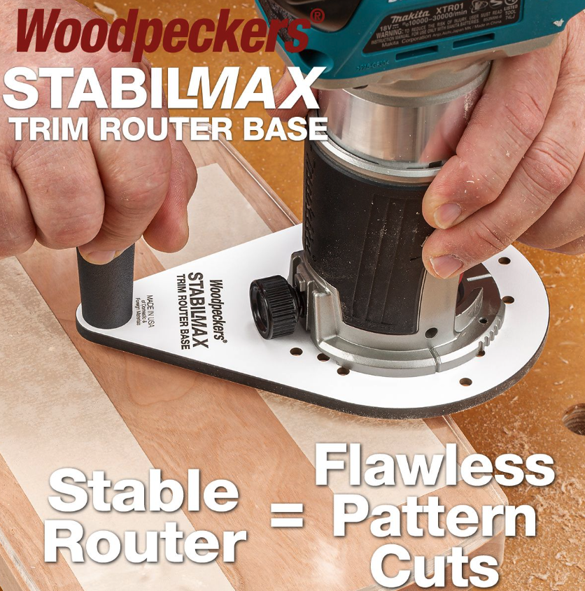 ฐานทริมเมอร์เยื้องศูนย์ Woodpeckers SMTROB M 23 StabiMax Trim Router Offset Base