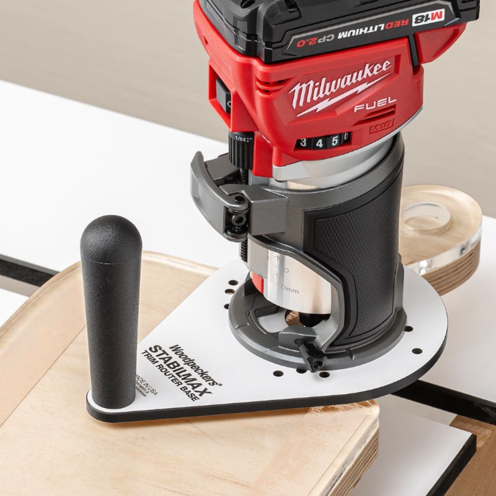 ฐานทริมเมอร์เยื้องศูนย์ Woodpeckers SMTROB M 23 StabiMax Trim Router Offset Base