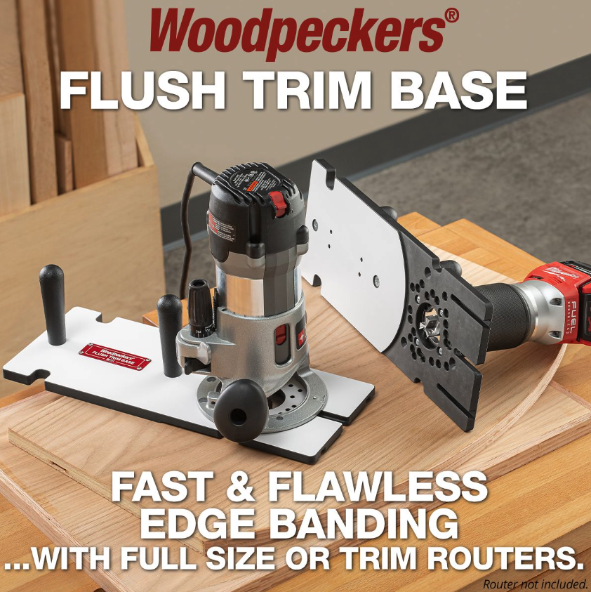 ฐานเสริมงานกัดเรียบ Woodpeckers WPFTB Woodpeckers Flush Trim Base