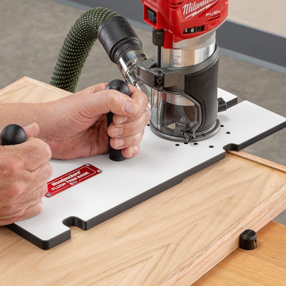 ฐานเสริมงานกัดเรียบ Woodpeckers WPFTB Woodpeckers Flush Trim Base